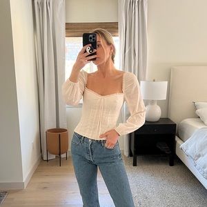 Reformation Victorian blouse